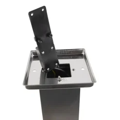 Außen-Stablampe aus Stahl inklusive Fassung IP44 - Malios mit Erdspieß und Kabelverschraubung