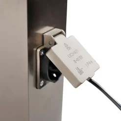 Außen-Stablampe aus Stahl inklusive Fassung IP44 - Malios mit Erdspieß und Kabelverschraubung