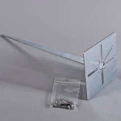 Außen-Stablampe Stahl 80cm IP44 - Malios mit Erdspieß und Kabelverschraubung