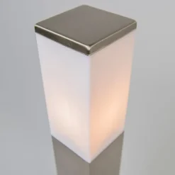 Außen-Stablampe Stahl 80cm IP44 - Malios mit Erdspieß und Kabelverschraubung