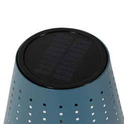 Außenstehleuchte blau inkl. LED 3-stufig dimmbar auf Solar - Ferre