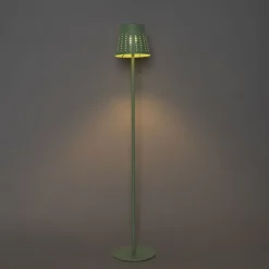 Außenstehleuchte grün inkl. LED 3-stufig dimmbar auf Solar - Ferre