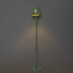 Außenstehleuchte grün inkl. LED 3-stufig dimmbar auf Solar - Ferre