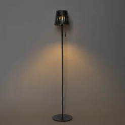 Außenstehleuchte schwarz inkl. LED 3-stufig dimmbar auf Solar - Ferre