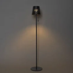 Außenstehleuchte schwarz inkl. LED 3-stufig dimmbar auf Solar - Ferre