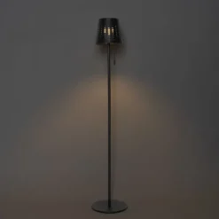 Außenstehleuchte schwarz inkl. LED 3-stufig dimmbar auf Solar - Ferre