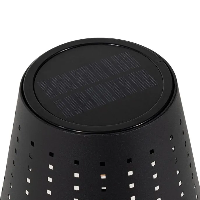 Außenstehleuchte schwarz inkl. LED 3-stufig dimmbar auf Solar - Ferre