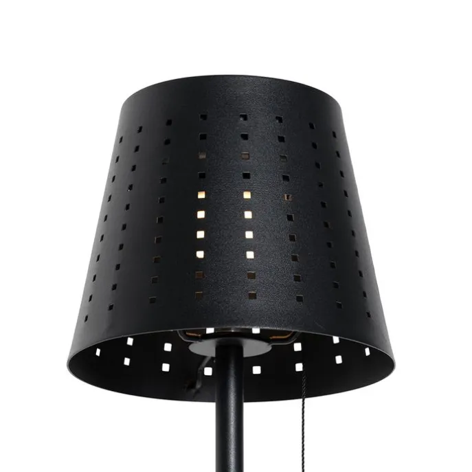 Außenstehleuchte schwarz inkl. LED 3-stufig dimmbar auf Solar - Ferre