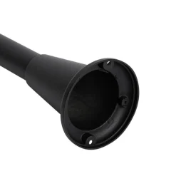 Außen-Stehleuchte schwarz mit geriffeltem Glas 100 cm IP44 - Charlois Ribbed