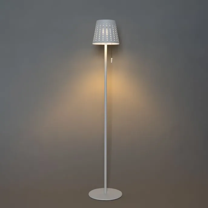 Außenstehleuchte weiß inkl. LED 3-stufig dimmbar auf Solar - Ferre