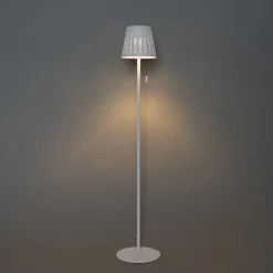 Außenstehleuchte weiß inkl. LED 3-stufig dimmbar auf Solar - Ferre