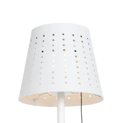 Außenstehleuchte weiß inkl. LED 3-stufig dimmbar auf Solar - Ferre