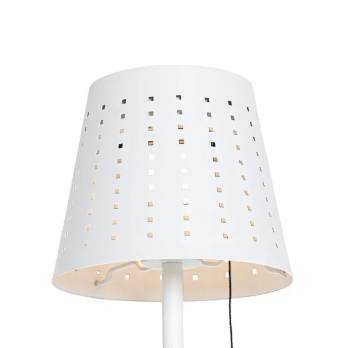 Außenstehleuchte weiß inkl. LED 3-stufig dimmbar auf Solar - Ferre