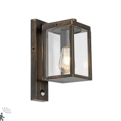 Außenwandlaterne Antikgold mit Bewegungssensor IP44 - Charlois