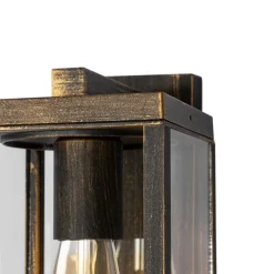 Außenwandlaterne Antikgold mit Bewegungssensor IP44 - Charlois