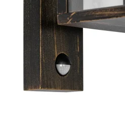 Außenwandlaterne Antikgold mit Bewegungssensor IP44 - Charlois