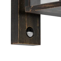 Außenwandlaterne Antikgold mit Bewegungssensor IP44 - Charlois
