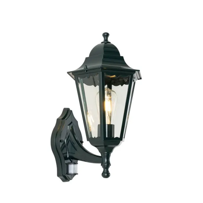 Außenwandlaterne dunkelgrün mit Bewegungsmelder IP44 - New Orleans up