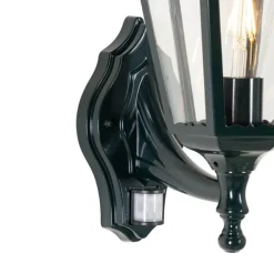 Außenwandlaterne dunkelgrün mit Bewegungsmelder IP44 - New Orleans up