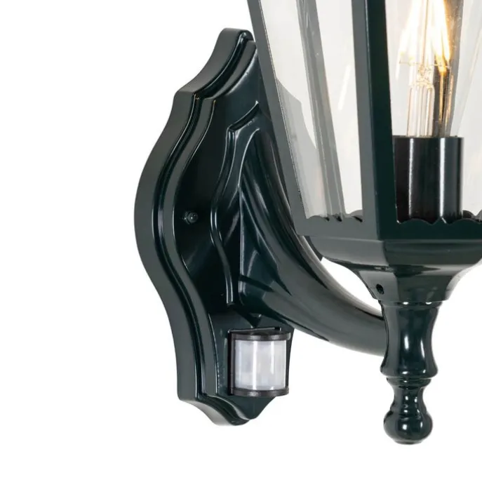 Außenwandlaterne dunkelgrün mit Bewegungsmelder IP44 - New Orleans up