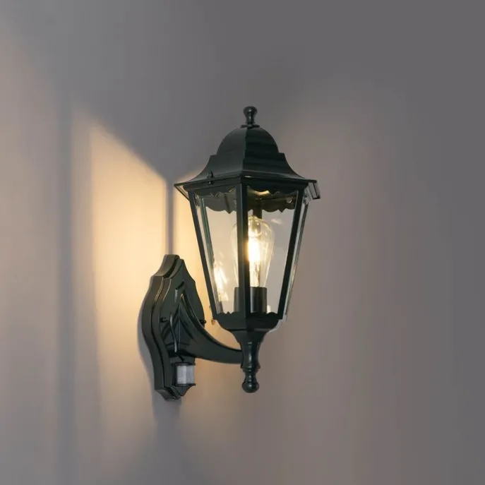 Außenwandlaterne dunkelgrün mit Bewegungsmelder IP44 - New Orleans up