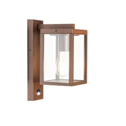 Außenwandlaterne rostbraun mit Bewegungssensor IP44 - Charlois