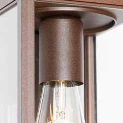 Außenwandlaterne rostbraun mit Bewegungssensor IP44 - Charlois