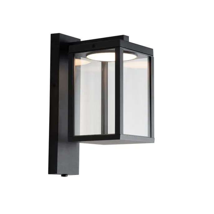 Außenwandlaterne schwarz inkl. LED und Dämmerungssensor - Ferdinand