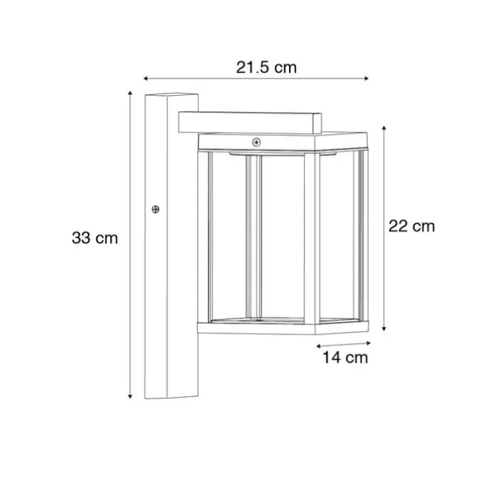 Außenwandlaterne schwarz inkl. LED und Dämmerungssensor - Ferdinand