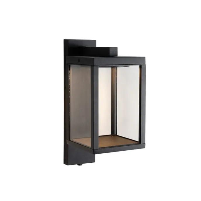 Außenwandlaterne schwarz inkl. LED und Dämmerungssensor - Ferdinand