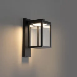 Außenwandlaterne schwarz inkl. LED und Dämmerungssensor - Ferdinand