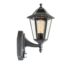 Außenwandlaterne schwarz mit Bewegungssensor IP44 - New Orleans Up