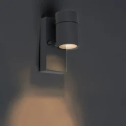 Außenwandleuchte Anthrazit IP44 mit Dämmerungssensor - Solo