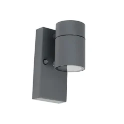 Außenwandleuchte Anthrazit IP44 mit Dämmerungssensor - Solo