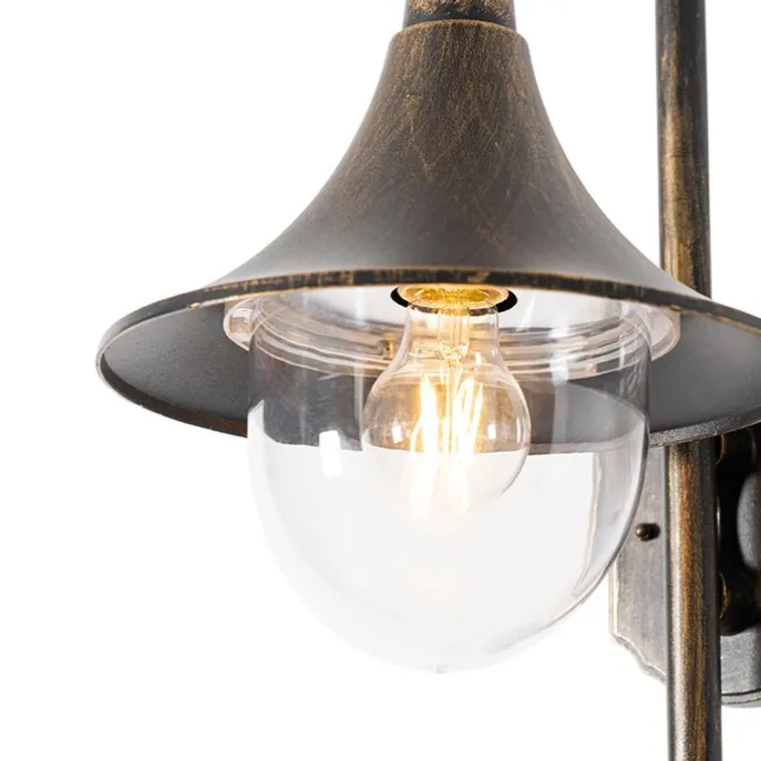 Außenwandleuchte antikgold IP44 inkl. Bewegungsmelder - Daphne