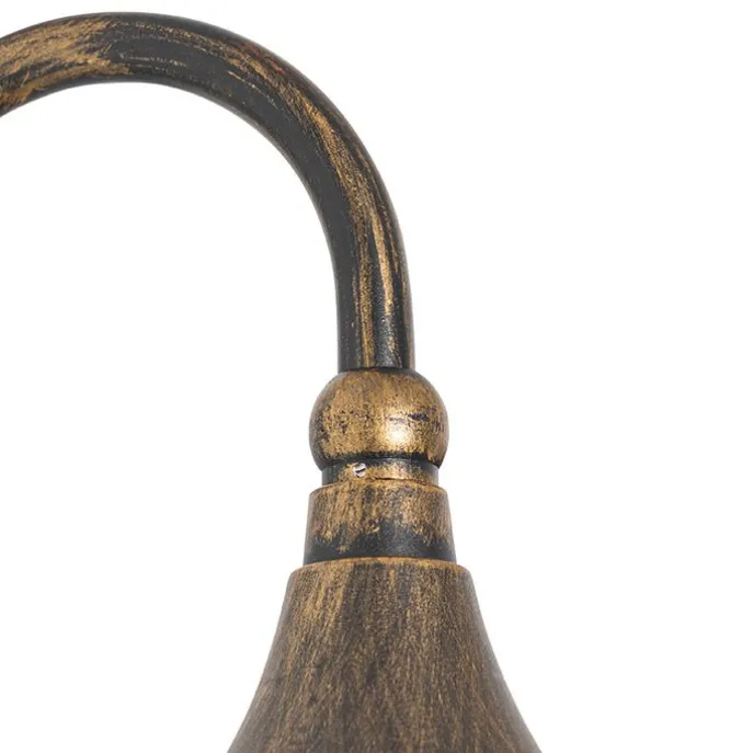 Außenwandleuchte antikgold IP44 inkl. Bewegungsmelder - Daphne