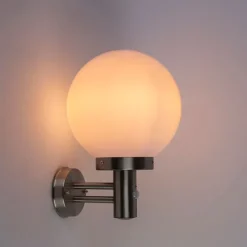 Außenwandleuchte aus Edelstahl IP44 mit Bewegungsmelder - Sfera