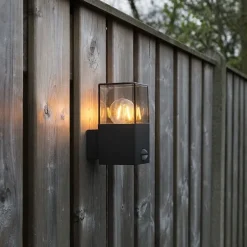 Außenwandleuchte dunkelgrau und Bewegungsmelder IP44 - Dänemark