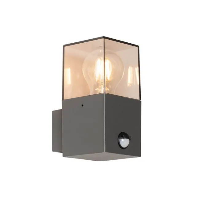 Außenwandleuchte dunkelgrau und Bewegungsmelder IP44 - Dänemark