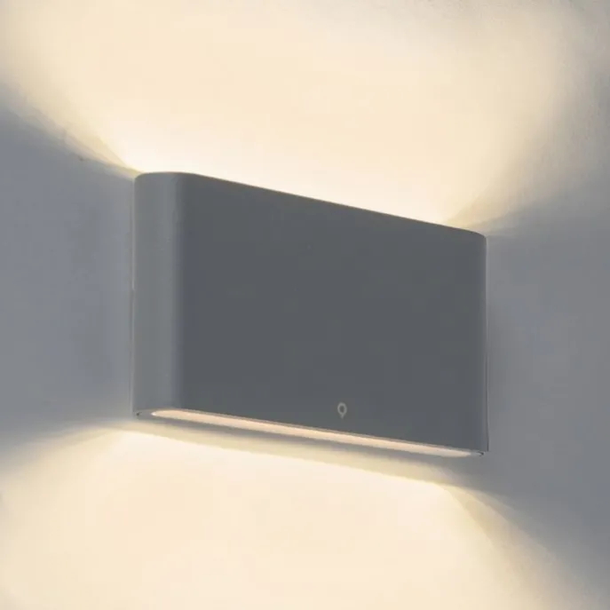 Außenwandleuchte dunkelgrau 17,5 cm inkl. LED IP65 - Batt