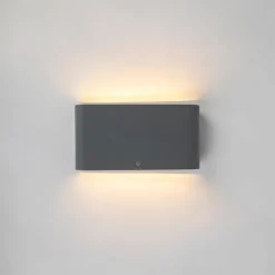 Außenwandleuchte dunkelgrau 17,5 cm inkl. LED IP65 - Batt