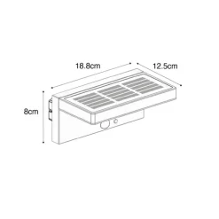 Außenwandleuchte dunkelgrau inkl. LED und Solar - Sunnie