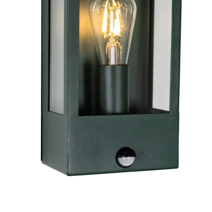 Außenwandleuchte dunkelgrün mit Bewegungsmelder IP44 - Rotterdam