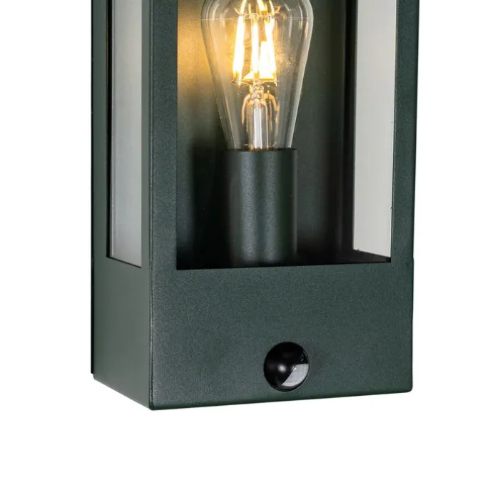 Außenwandleuchte dunkelgrün mit Bewegungsmelder IP44 - Rotterdam