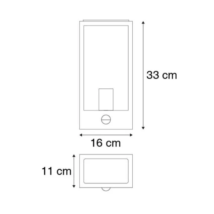 Außenwandleuchte dunkelgrün mit Bewegungsmelder IP44 - Rotterdam