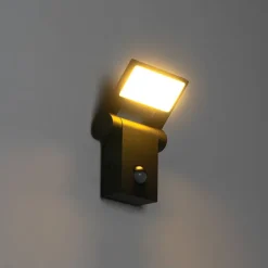Außenwandleuchte grau inkl. LED IP54 mit Bewegungsmelder - Zane