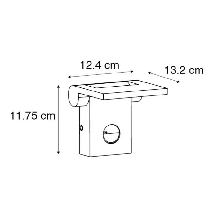 Außenwandleuchte grau inkl. LED IP54 mit Bewegungsmelder - Zane