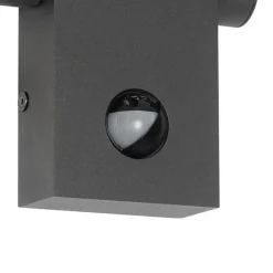 Außenwandleuchte grau inkl. LED IP54 mit Bewegungsmelder - Zane