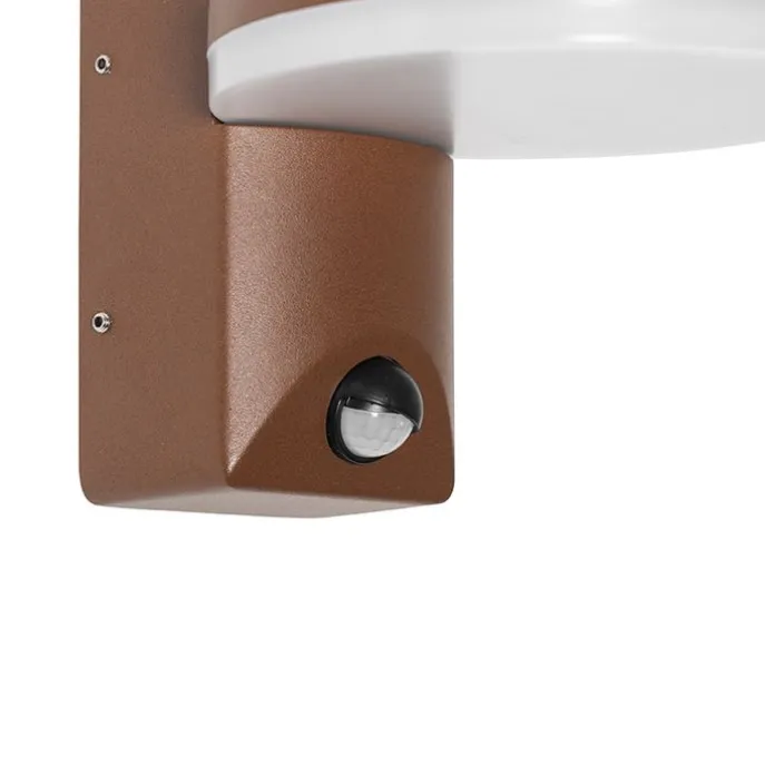 Außenwandleuchte rostbraun inkl. LED IP54 Bewegungssensor - Esmee