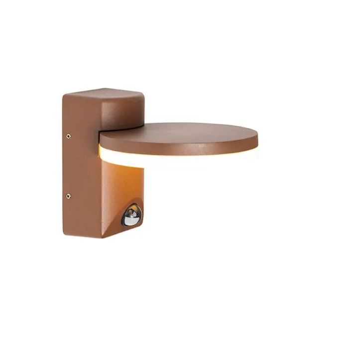 Außenwandleuchte rostbraun inkl. LED IP54 Bewegungssensor - Esmee